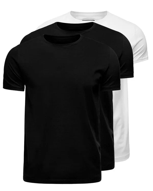 Kit 3 Camisetas Básicas - Algodão Egípicio